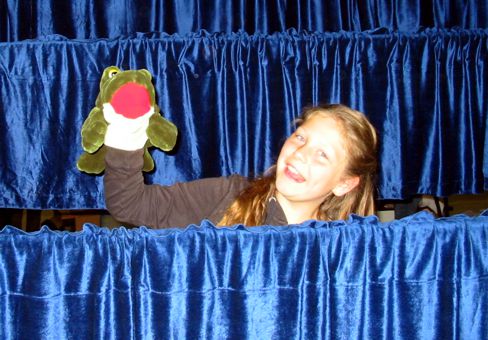 Angela with Frog