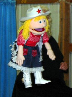 Loretta with Cowgirl Puppet